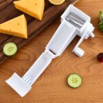 Rotary Cheese Grater with 3 Stainless Steel Blades and Safe Top Pressing Cover - Manual Hand Crank Shredder, Stable and Effortless for Cheese Vegetables & Kitchen Mutifunctional Use (Boxed) - Image 2