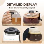 16Oz Mini Brewing Glass Coffee Mug Set with Leakproof Travel Lid, Ergonomic Handle and 2 Reusable Metal Straws for Camping Office and Home, Coffee Lovers' Top Choice - Image 6