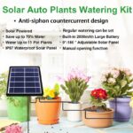Solar Powered Automatic Irrigation System with Digital Control Panel & Timer - Weatherproof Durable Drip and Sprinkler Watering Tool Kit for Indoor and Outdoor Use - Image 2
