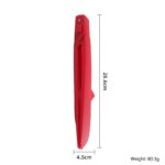 Red Foldable Nylon Kitchen Tongs - Self-Standing Design with Serrated Grip and Locking Clip - Heat Resistant Food Serving Tool for BBQ, Pasta, Salad and Baking