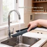 Grey Foldable Nylon Kitchen Tongs - Self-Standing Design with Serrated Grip and Locking Clip - Heat Resistant Food Serving Tool for BBQ, Pasta, Salad and Baking - Image 2