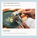 9-10 hole planer grater Stainless Steel Hand Crank Cheese Grater - Rotary Drum Shredder for Cheese, Chocolate and Butter - Ergonomic Handle Kitchen Gadget for Home Cooking and Baking - Image 8