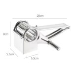 Stainless Steel Hand Crank Cheese Grater（Flat-blade planer+3-4 hole planer+5-6 hole planer+7-8 hole planer+9-10 hole planer） - Rotary Drum Shredder for Cheese, Chocolate and Butter - Ergonomic Handle Kitchen Gadget for Home Cooking and Baking - Image 9