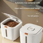 Large Size [Approx. 12-15 catties of cat/dog food] Sealed Rice Storage Container with Push-Button Lid - Moisture and Insect Proof Design, Transparent Level Window, Airtight Silicone Seal for Kitchen Pantry Organisation - Image 2