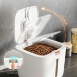 Large Size [Approx. 12-15 catties of cat/dog food] Sealed Rice Storage Container with Push-Button Lid - Moisture and Insect Proof Design, Transparent Level Window, Airtight Silicone Seal for Kitchen Pantry Organisation - Image 5