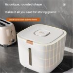 Large Size [Approx. 12-15 catties of cat/dog food] Sealed Rice Storage Container with Push-Button Lid - Moisture and Insect Proof Design, Transparent Level Window, Airtight Silicone Seal for Kitchen Pantry Organisation - Image 6