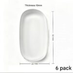 Large size 6 pack Toilet Seat Bumpers Transparent PU Gel Pads - Anti-Slip Shock Absorbing Cushions, Silent Close Protection, Easy Install Bathroom Hardware