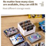 White Storage Box Set（Small storage box + 3 small inner boxes） - Transparent Flip-Lid Compartments, Multi-Use Organiser for Chargers, Earbuds, Cards and Jewellery - Image 4