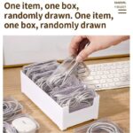 White Storage Box Set（Medium storage box + 7 small inner  boxes） - Transparent Flip-Lid Compartments, Multi-Use Organiser for Chargers, Earbuds, Cards and Jewellery - Image 2