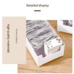 White Storage Box Set（Medium storage box + 7 small inner  boxes） - Transparent Flip-Lid Compartments, Multi-Use Organiser for Chargers, Earbuds, Cards and Jewellery - Image 6