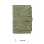 Green RFID-Protected Travel Passport Wallet - Slim Multi-Compartment Organiser for Cards, ID, SIM & Documents, PU Leather Finish