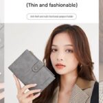 Green RFID-Protected Travel Passport Wallet - Slim Multi-Compartment Organiser for Cards, ID, SIM & Documents, PU Leather Finish - Image 2