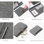 Green RFID-Protected Travel Passport Wallet - Slim Multi-Compartment Organiser for Cards, ID, SIM & Documents, PU Leather Finish - Image 5