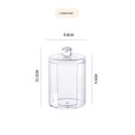 Transparent Cosmetic Storage Canister（Transparent U-shaped cup） – Stackable PS Organisers for Cotton Buds, Makeup Pads, Powder Puffs & Dental Floss