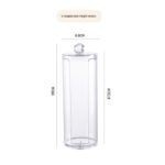Transparent Cosmetic Storage Canister (Transparent U-shaped tall cup)– Stackable PS Organisers for Cotton Buds, Makeup Pads, Powder Puffs & Dental Floss