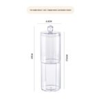 Transparent Cosmetic Storage Canister Set(Transparent combination round cup + U-shaped) – Stackable PS Organisers for Cotton Buds, Makeup Pads, Powder Puffs & Dental Floss
