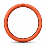 Orange Liquid Silicone Steering Wheel Cover - Ultra-Thin Non-Slip Sweat-Resistant Car Wheel Protector For O Type And D Type Wheels