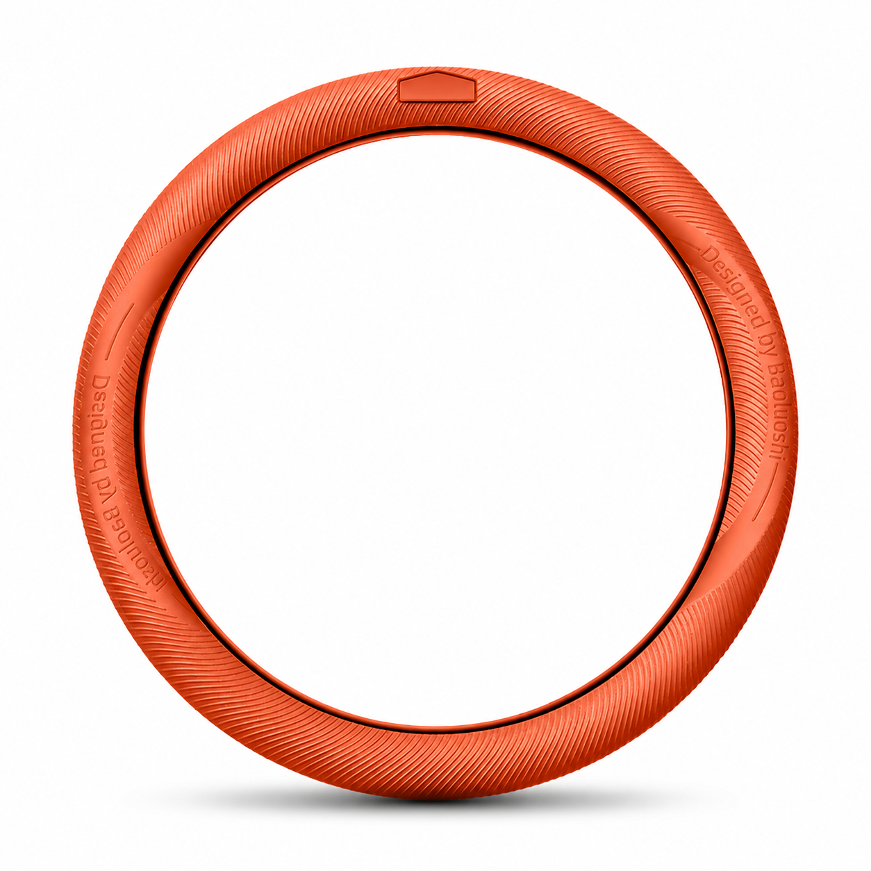 V888-ELOSUNG56124-2-00 Orange Liquid Silicone Steering Wheel Cover - Ultra-Thin Non-Slip Sweat-Resistant Car Wheel Protector For O Type And D Type Wheels - Image 1