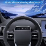 Red Liquid Silicone Steering Wheel Cover - Ultra-Thin Non-Slip Sweat-Resistant Car Wheel Protector For O Type And D Type Wheels - Image 2