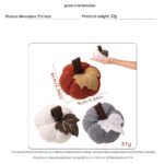 3-pack Grey Knitted Pumpkin Decoration - Polyester Fabric Fall Harvest Ornament With Hanging Loop For Thanksgiving Table Centre And Farmhouse Home Decor - Image 2