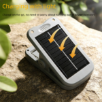 Solar Camping Lantern with Clip White- 2000mAh USB and Solar Rechargeable, Waterproof Portable Tent Light with Digital Display for Outdoor Hiking Emergency - Image 4