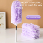 Pink Electrostatic Duster with Extendable Handle - Disposable Double-Sided 360 Degree Dust Removal Tool for Home Car and High Reach Cleaning - Image 2