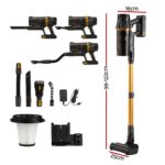 DEVANTI 30000Pa Cordless Stick Vacuum Cleaner 4-in-1 Handheld Vac, Gold - Image 2
