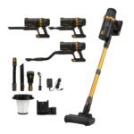 DEVANTI 30000Pa Cordless Stick Vacuum Cleaner 4-in-1 Handheld Vac, Gold - Image 9