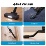 DEVANTI 30000Pa Cordless Stick Vacuum Cleaner 4-in-1 Handheld Vac, Green - Image 7