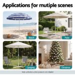 Instahut Outdoor Umbrellas Base Steel Umbrella Holder 25 to 35mm White - Image 6