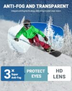 OutdoorMaster Ski Goggles with Cover Snowboard Snow Goggles OTG Anti-Fog -100% UV Protection-OM-18 - Image 4