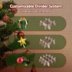 Jingle Jollys Christmas Baubles Storage Box 128 Slots Decor Ornaments Container - Image 7