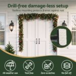 Jingle Jollys Christmas Garland Hook Wreath Hanger Fits 85-160CM Door No Drill - Image 4