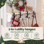 Jingle Jollys Christmas Garland Hangers X4 Stocking Hooks Wreath 2-In-1 No Drill - Image 4