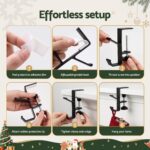 Jingle Jollys Christmas Garland Hangers X4 Stocking Hooks Wreath 2-In-1 No Drill - Image 7