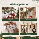 Jingle Jollys Christmas Garland Hangers X4 Stocking Hooks Wreath 2-In-1 No Drill - Image 8