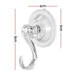 Jingle Jollys 2x Suction Cup Hooks Heavy Duty Christmas Wreath Hanger Window 5kg - Image 2