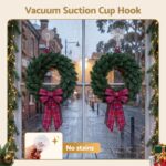 Jingle Jollys 2x Suction Cup Hooks Heavy Duty Christmas Wreath Hanger Window 5kg - Image 4