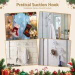 Jingle Jollys 2x Suction Cup Hooks Heavy Duty Christmas Wreath Hanger Window 5kg - Image 8
