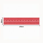 Jingle Jollys Christmas Table Runner Reindeers 270x28CM Dining Party Decor Red - Image 2