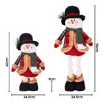 Jingle Jollys Christmas Snowman Ornament 40-56cm Telescopic Tabletop Decoration Doll, Adjustable Length For Tabletop, Window, Mantel, Indoor Holiday Decor - Image 2