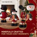 Jingle Jollys Christmas Snowman Ornament 40-56cm Telescopic Tabletop Decoration Doll, Adjustable Length For Tabletop, Window, Mantel, Indoor Holiday Decor - Image 5