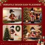 Jingle Jollys Christmas Snowman Ornament 40-56cm Telescopic Tabletop Decoration Doll, Adjustable Length For Tabletop, Window, Mantel, Indoor Holiday Decor - Image 6