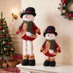 Jingle Jollys Christmas Snowman Ornament 40-56cm Telescopic Tabletop Decoration Doll, Adjustable Length For Tabletop, Window, Mantel, Indoor Holiday Decor - Image 8