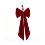 Jingle Jollys Red Velvet Christmas Bows Tree Decorations Xmas Ornaments - Image 3