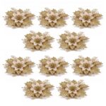 Jingle Jollys 10Pcs Christmas Tree Flower Set Garland Wreath Poinsettia Decorations - Image 4