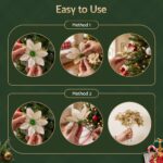 Jingle Jollys 10Pcs Christmas Tree Flower Set Garland Wreath Poinsettia Decorations - Image 8
