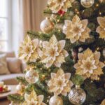 Jingle Jollys 10Pcs Christmas Tree Flower Set Garland Wreath Poinsettia Decorations - Image 10