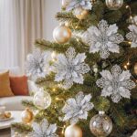 Jingle Jollys 20Pcs Christmas Tree Flower Set Garland Wreath Poinsettia Decorations - Image 10