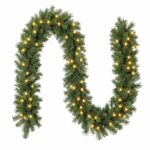 Jingle Jollys 2.7M Christmas Garland 8 Mode LED Lights Timing 200Tips Xmas Decor